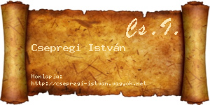 Csepregi István névjegykártya