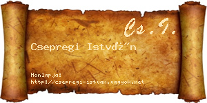 Csepregi István névjegykártya