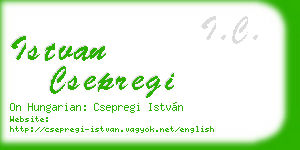 istvan csepregi business card